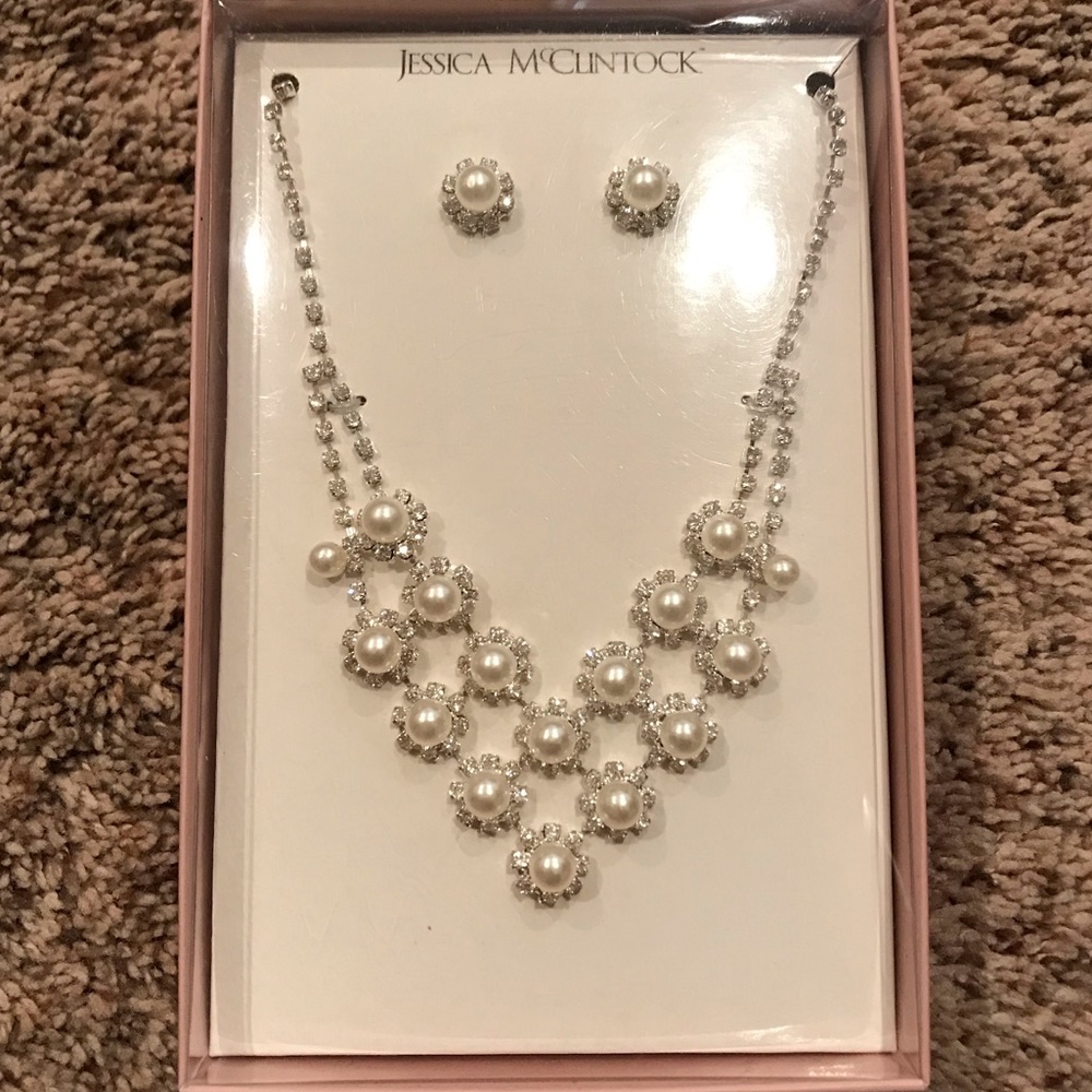 Jessica McClintock necklace and earring set